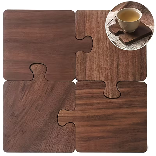 Puzzle Wood Coaster (Set of 4)